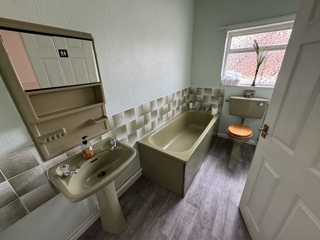 Residential flat bathroom as purchased